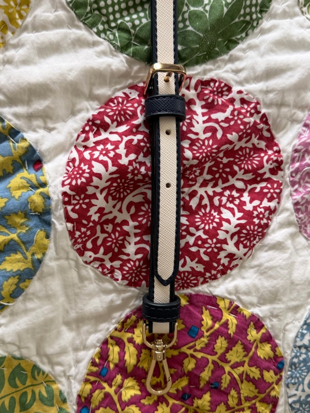 Kate Spade Blue and White Embroidered Floral Adjustable Strap Blue Vase - Picture 7 of 13